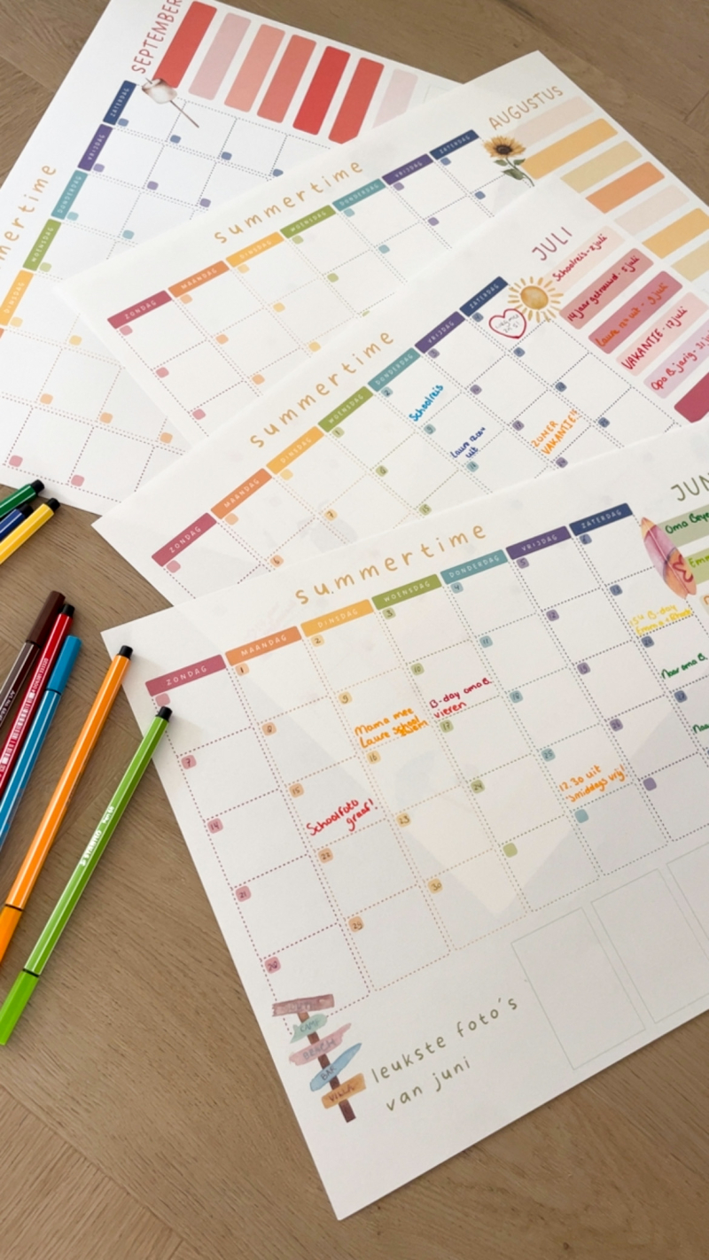 Zomerkalender - Digitale download
