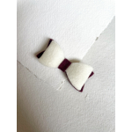 Haarstrik bordeaux/wit