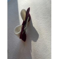 Haarstrik bordeaux/wit