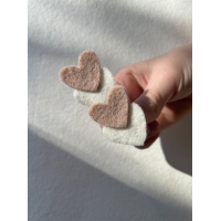 Haarspeld hartjes roze/wit (2 stuks)