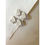 Haarspeld hartjes wit/beige (2 stuks)