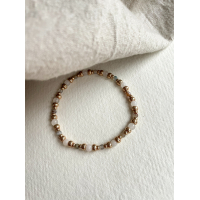 Armbandje grijs met goud