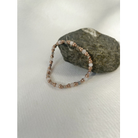 Armbandje grijs met goud